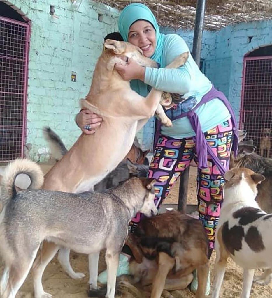 Animal rescuer, Hoda Mklad in Egypt