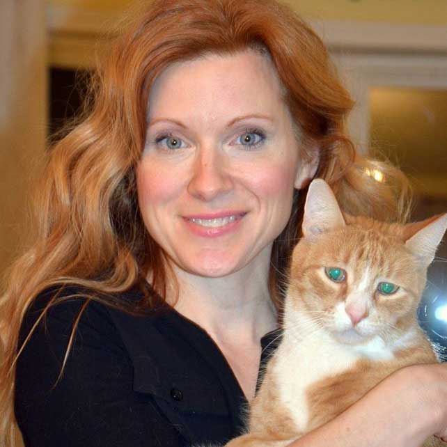 Laura Simpson and her cat